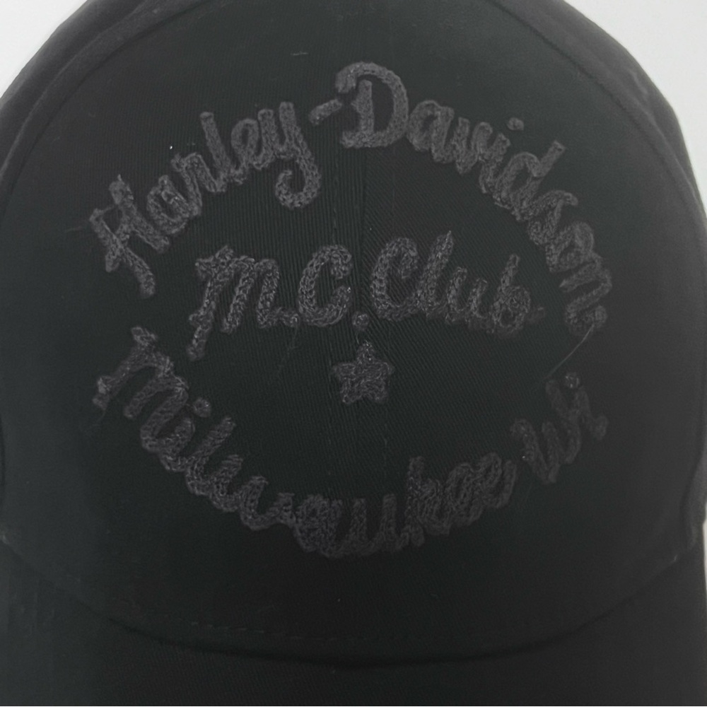 Harley Davidson Adjustable Baseball Cap Club Crew Milwaukee Wisconsin - Picture 9 of 13
